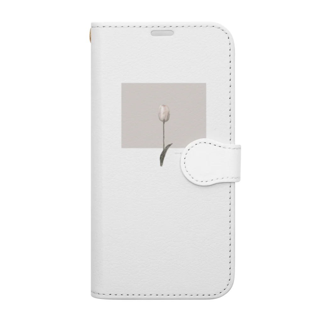 rilybiiのantique peach milk tea × logo message Book-Style Smartphone Case