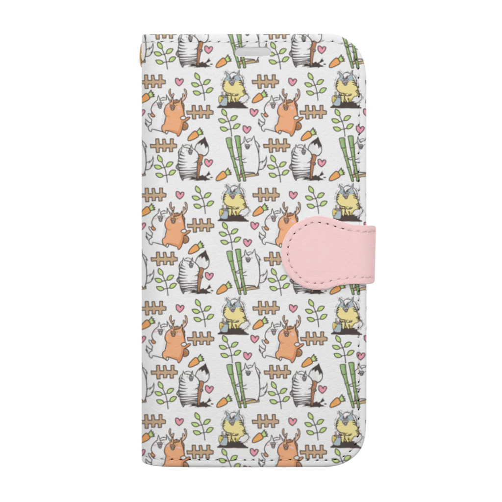 うまさんのいる日常の動物園とうまさん Book-Style Smartphone Case