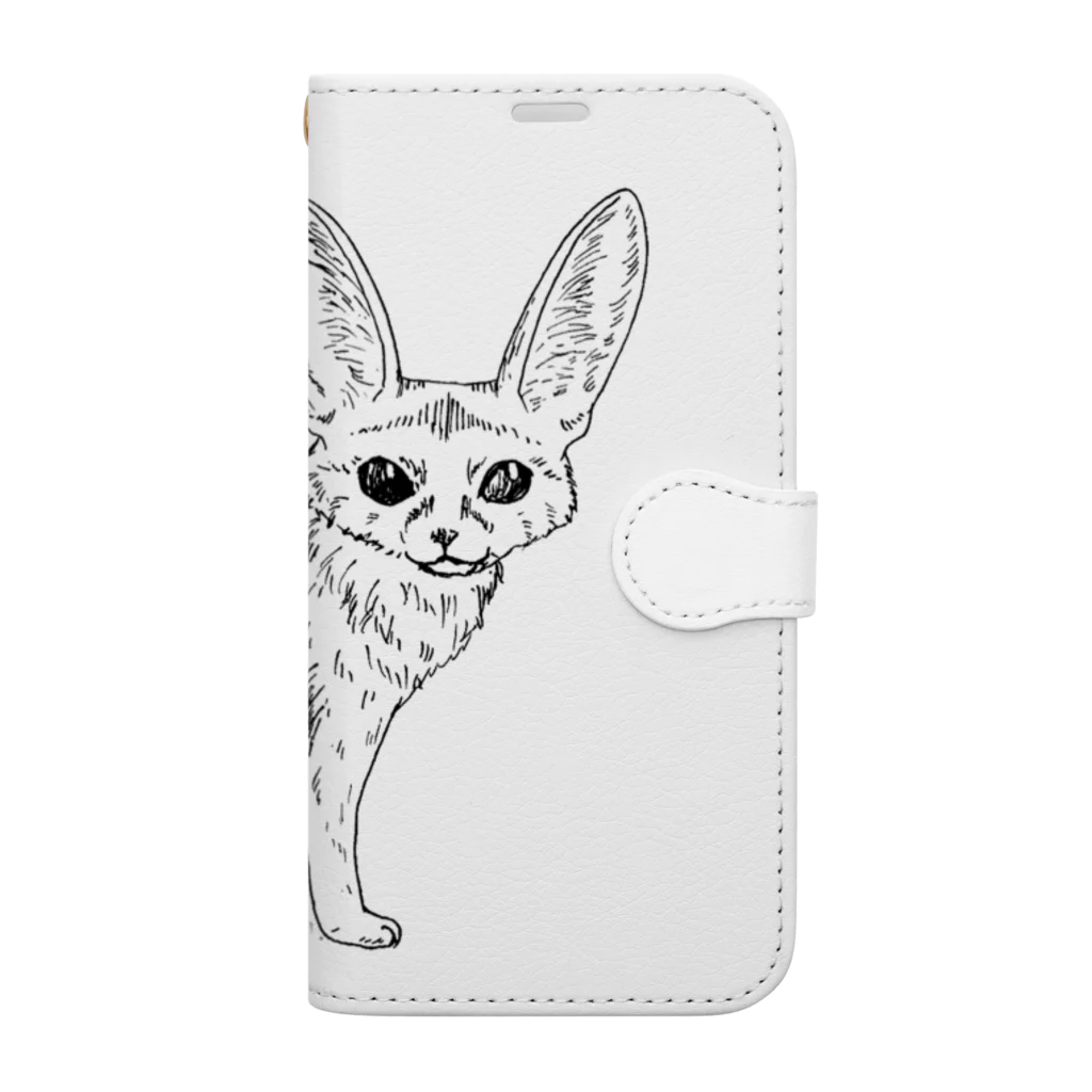 necoen. ねこあん.のフェネックギツネ Book-Style Smartphone Case