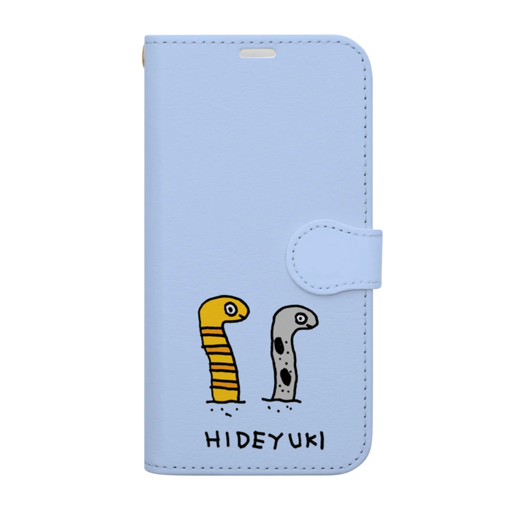 HIDEYUKIのおみせのチンアナゴ　スマホカバー 手帳型スマホケース