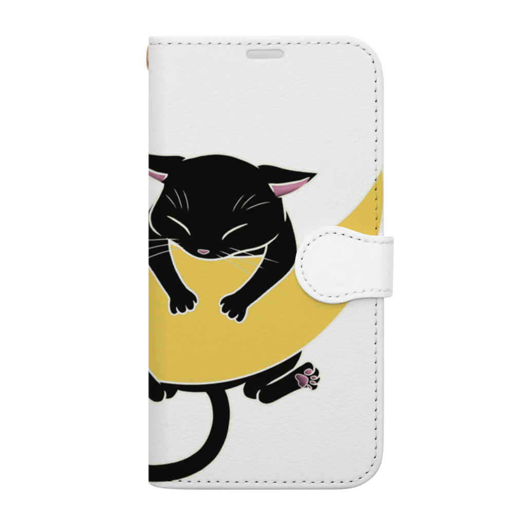黒猫×月 / KOMANOSUKE ( -Keel- )の手帳型スマホケース通販 黒猫×月 / KOMANOSUKE ( -Keel- )の手帳型スマホケース通販