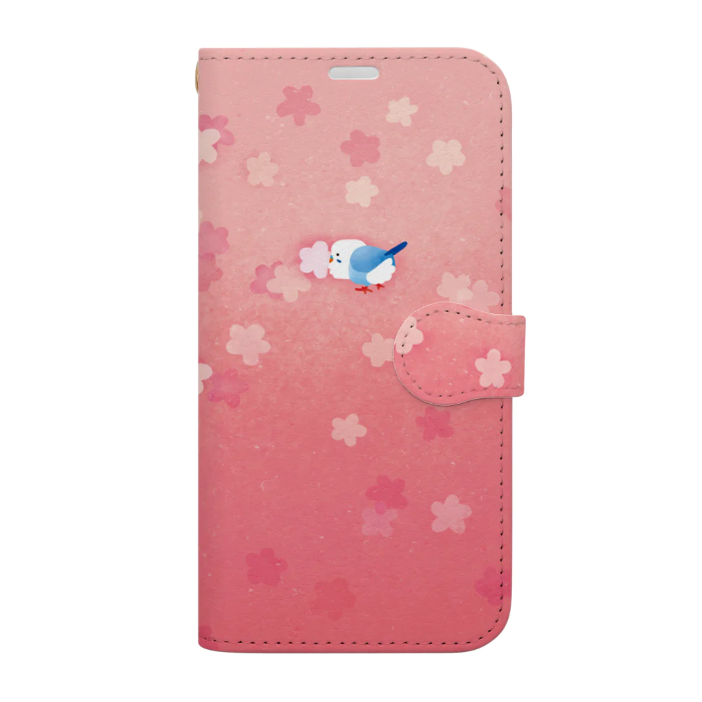 中原じゅん子グッズ店のお花インコ Book-Style Smartphone Case