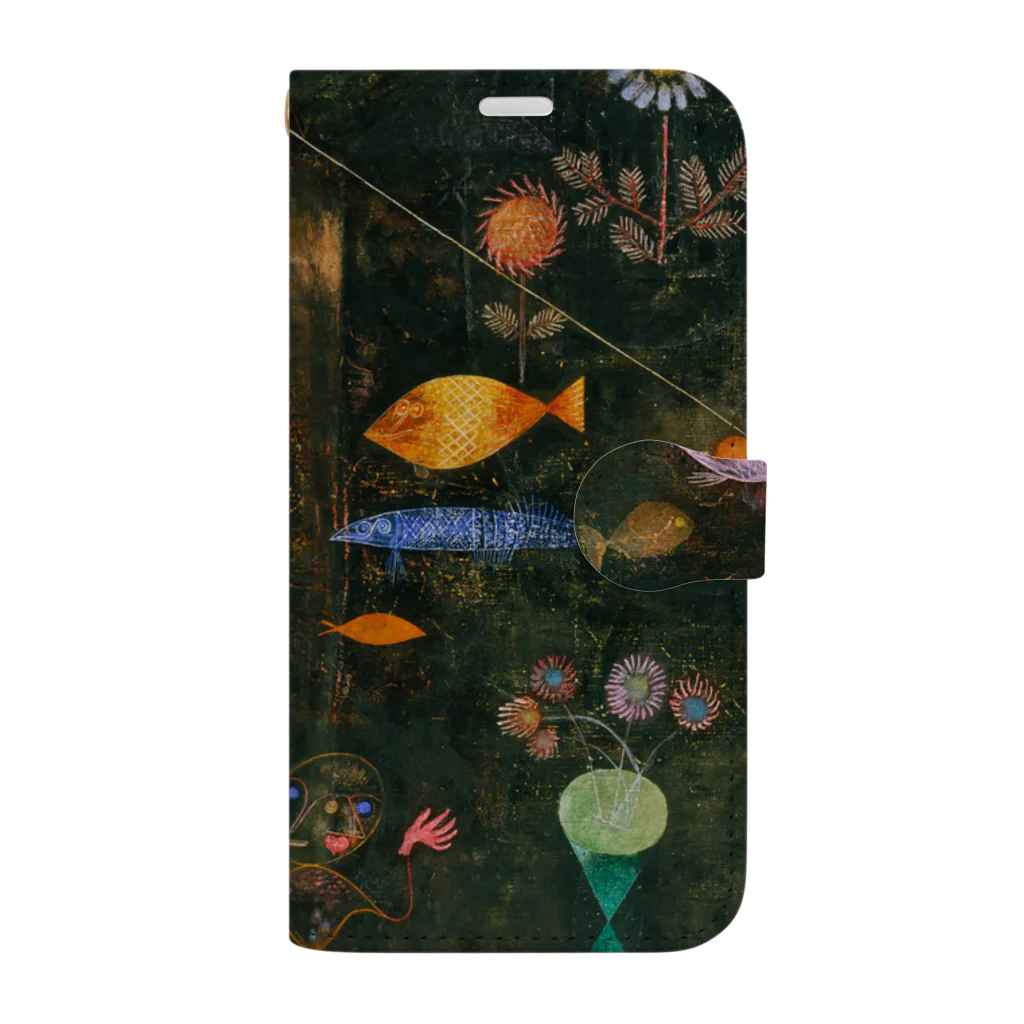 世界の絵画アートグッズのパウル・クレー《魚の魔法》 Book-Style Smartphone Case