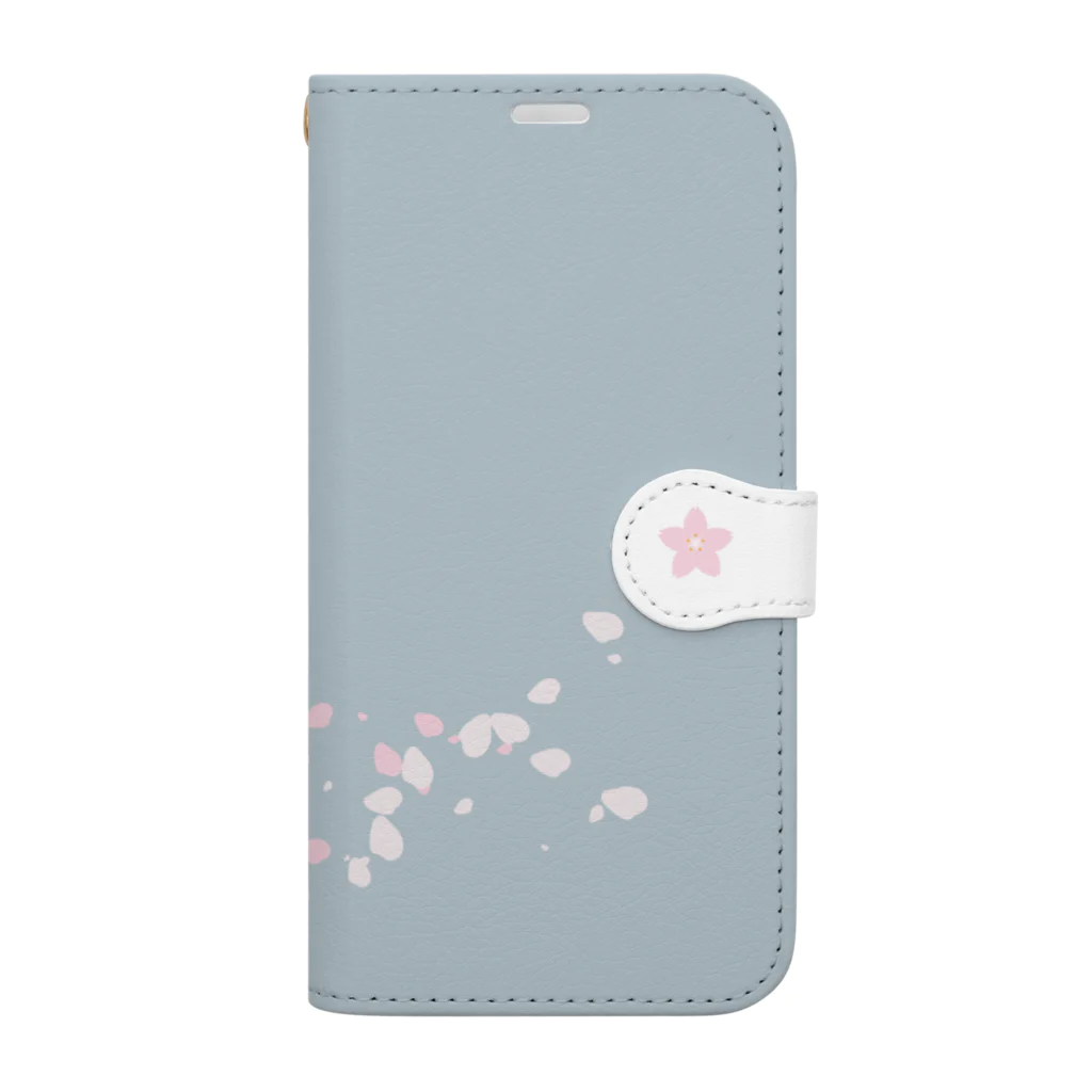 mo'sのsakura_dot 手帳型スマホケース