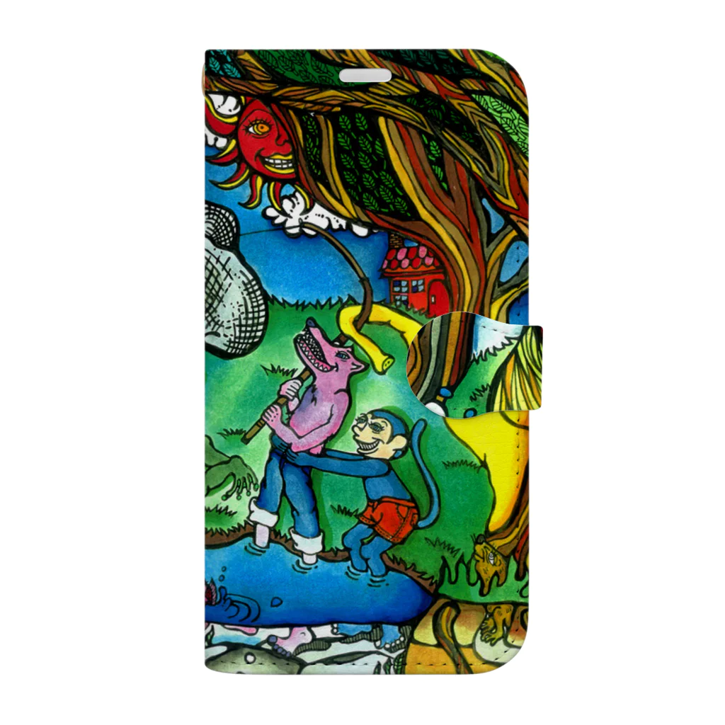 ◆◆◆◆ OCO's SHOP ◆◆◆◆【POP ART】の🌈big fish 手帳型スマホケース