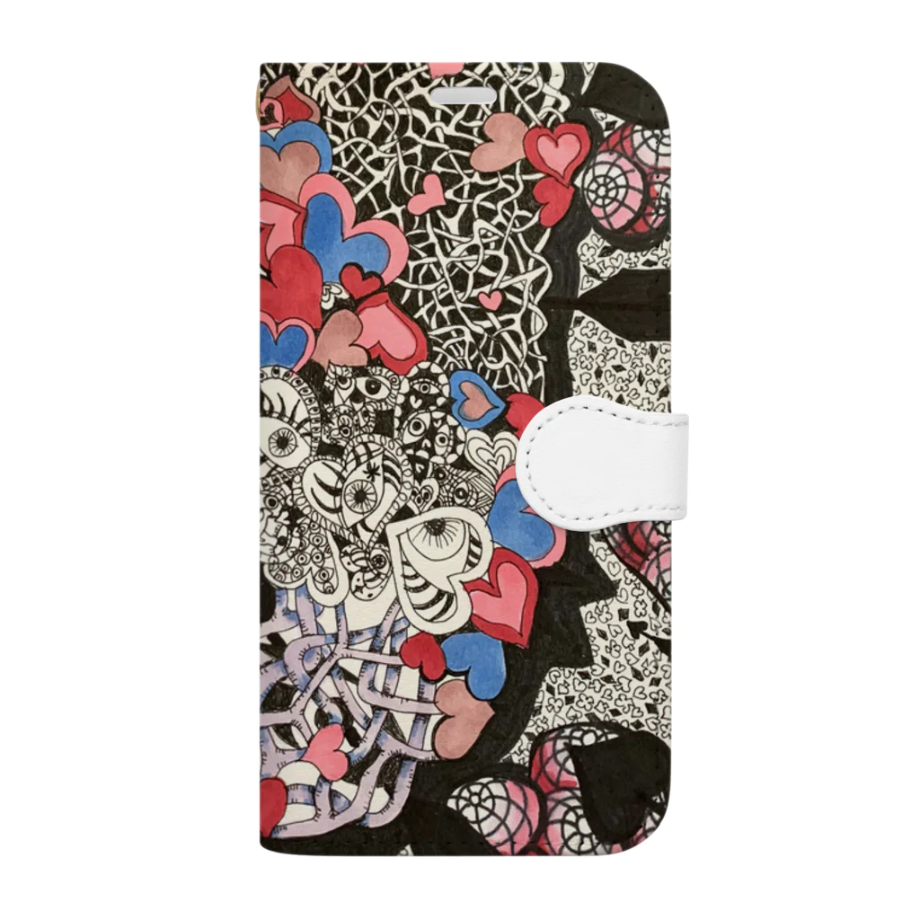 カエルの目　LOVE❤️ Ｕ- Book-Style Smartphone Case