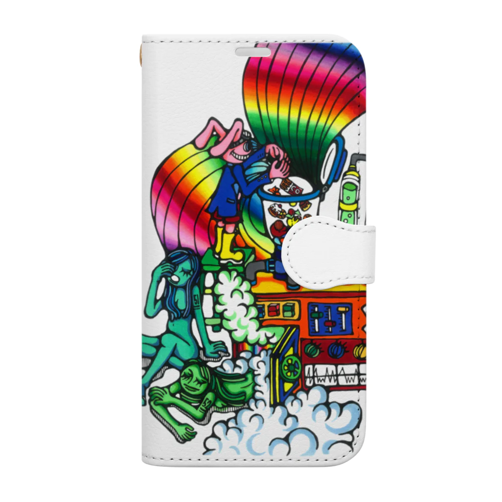 ◆◆◆◆ OCO's SHOP ◆◆◆◆【POP ART】の🌈usagi hakase Book-Style Smartphone Case