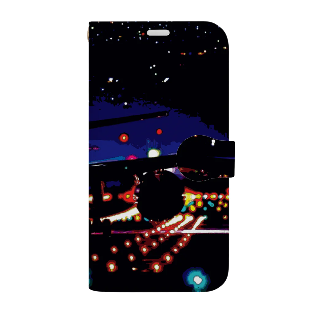 GALLERY misutawoの夜の滑走路 Book-Style Smartphone Case