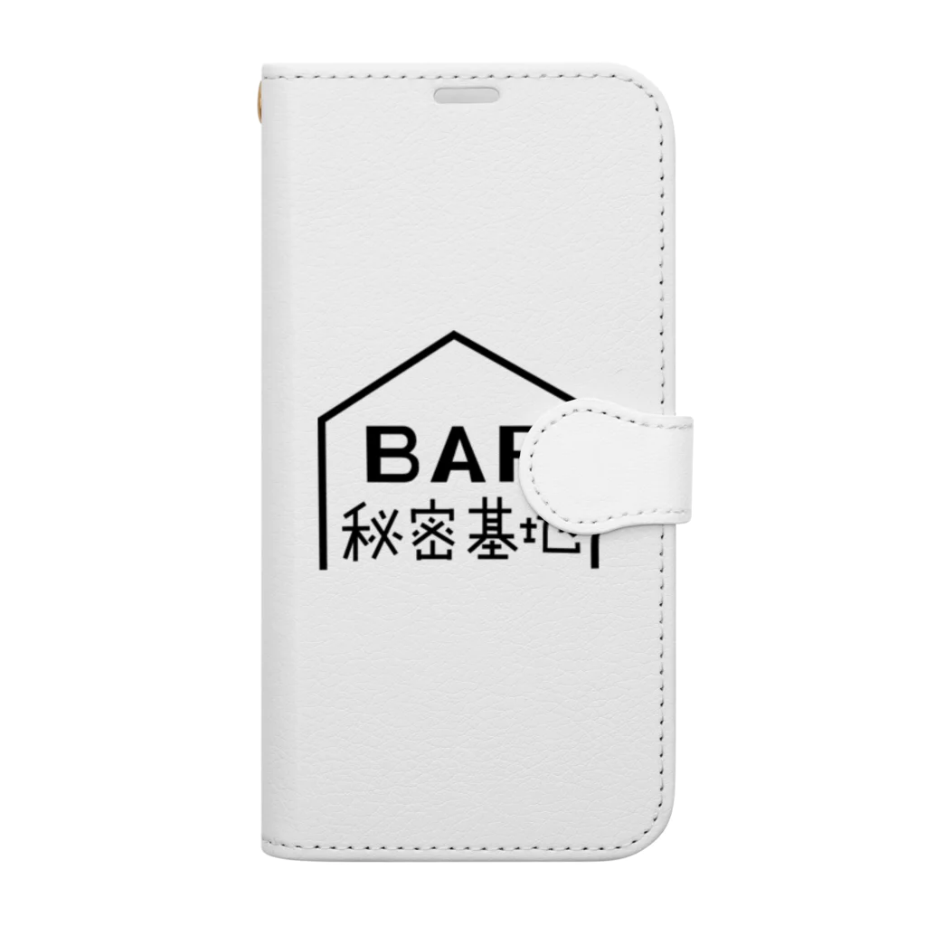 BAR秘密基地ストアのBAR秘密基地ロゴ 手帳型スマホケース