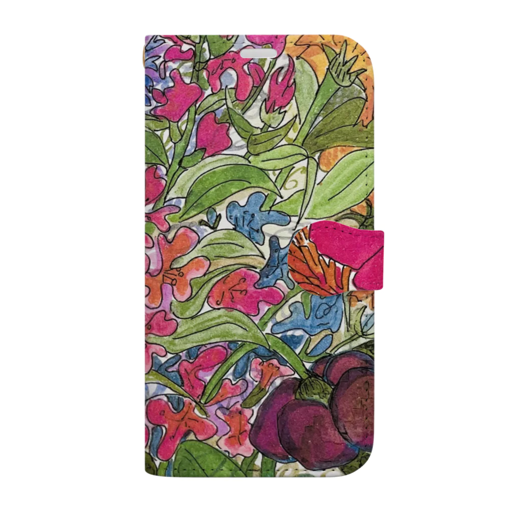 inainaibahの花花花 Book-Style Smartphone Case