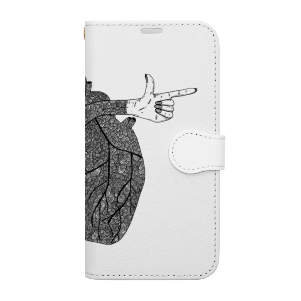 コモレビ曜日の心臓　アート Book-Style Smartphone Case