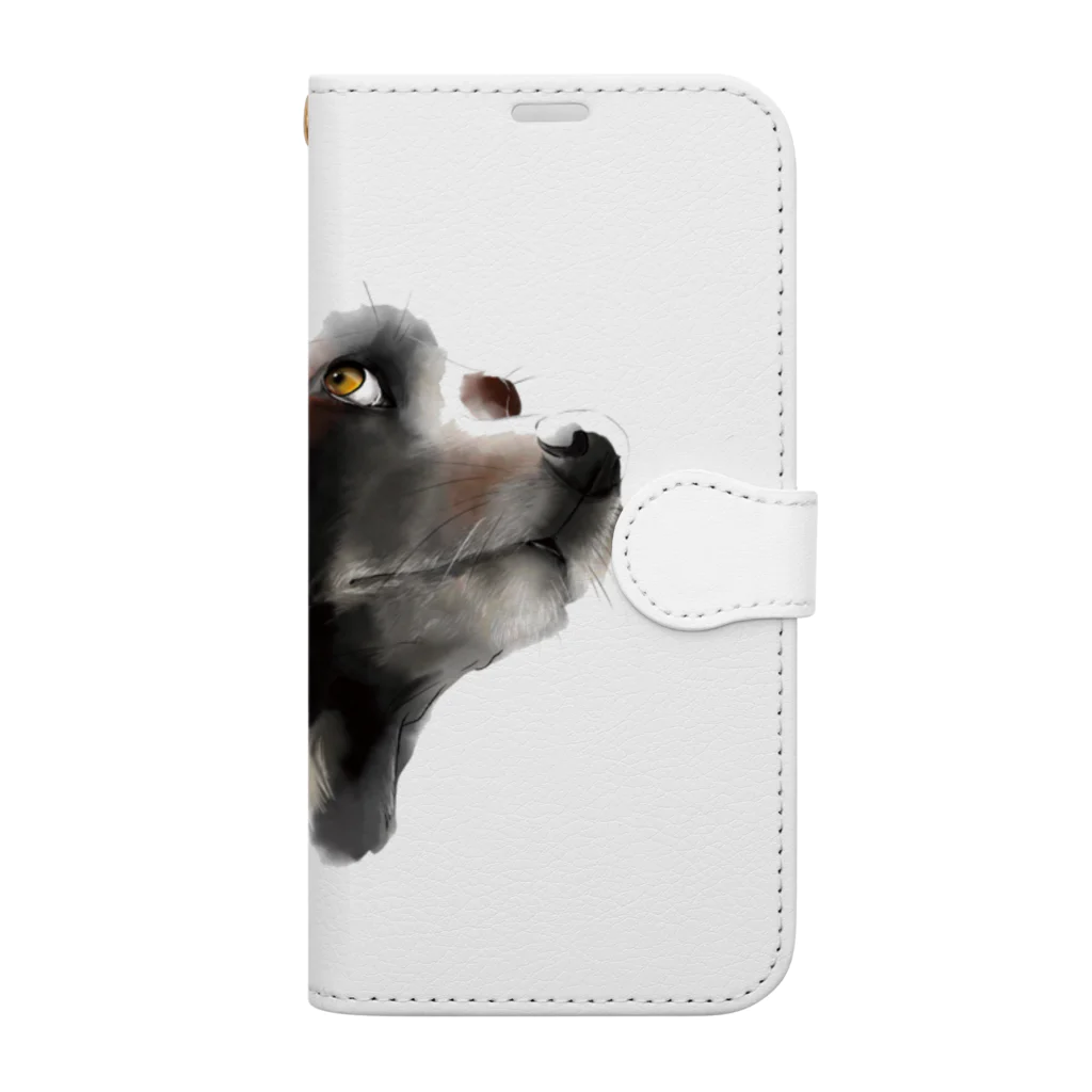 黒犬ちゃんの黒犬サキたん Book-Style Smartphone Case