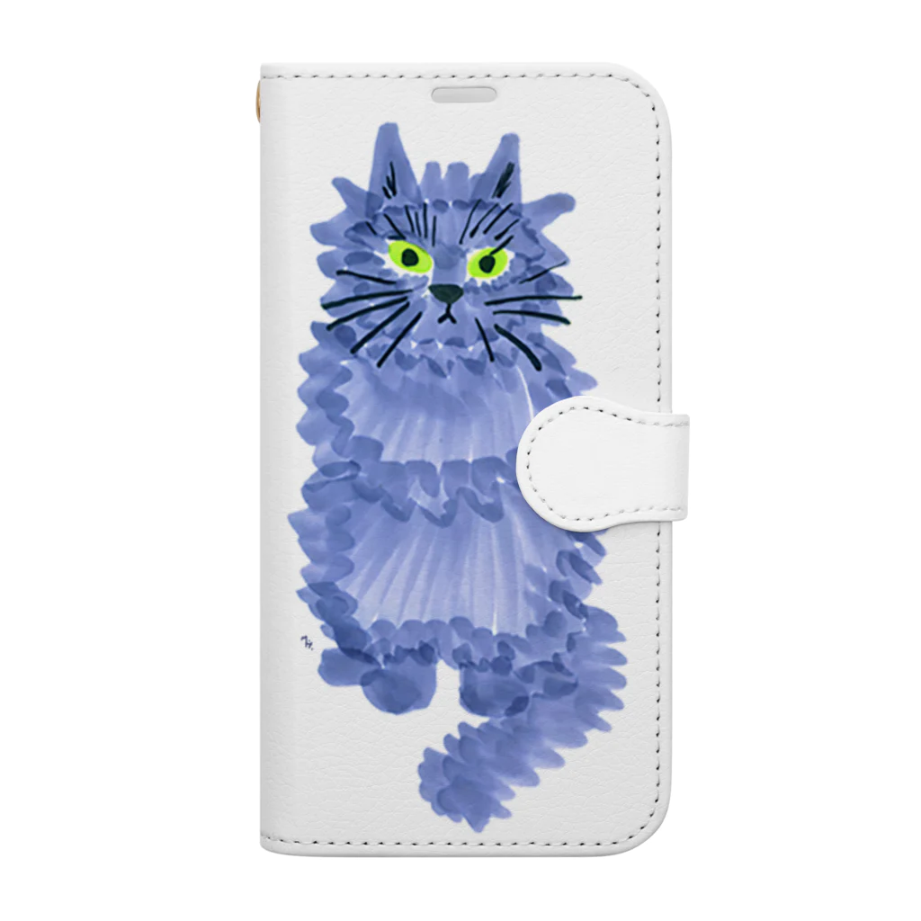 segasworksのながいねこ（お座り） Book-Style Smartphone Case