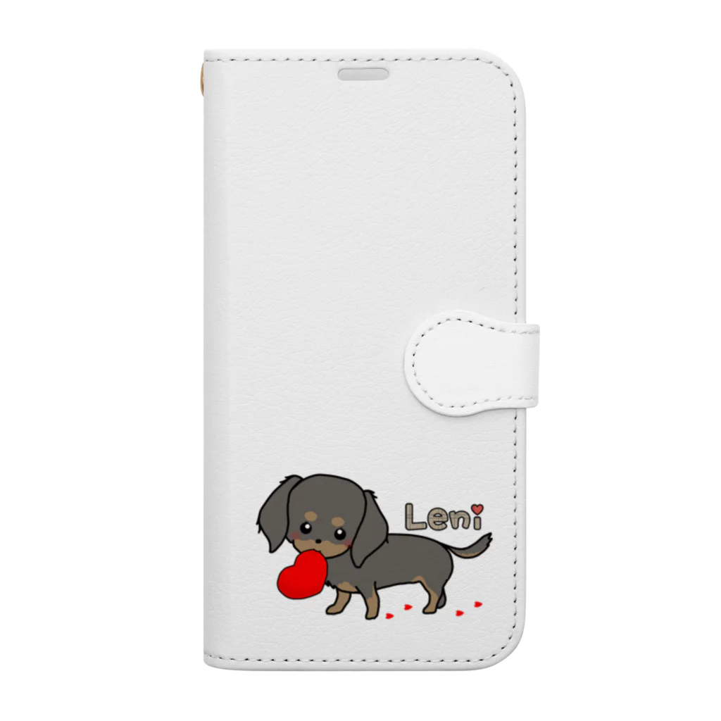 pote©o*  ハンドメイドドッグウェアのポテコ Leniちゃん Book-Style Smartphone Case