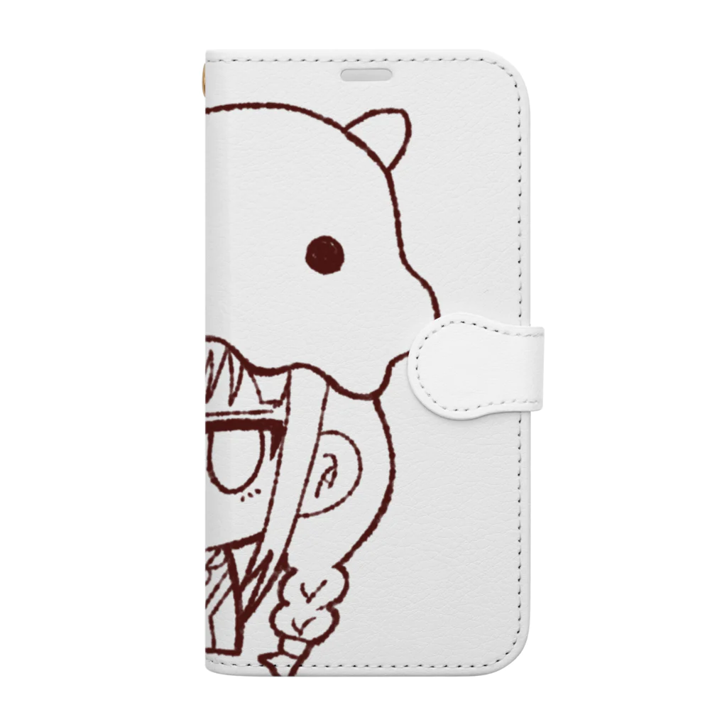 もちこのおうちのメンダコと女の子 Book-Style Smartphone Case