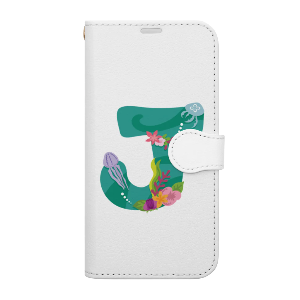 シラギク堂本舗のJはJellyfishのJ Book-Style Smartphone Case