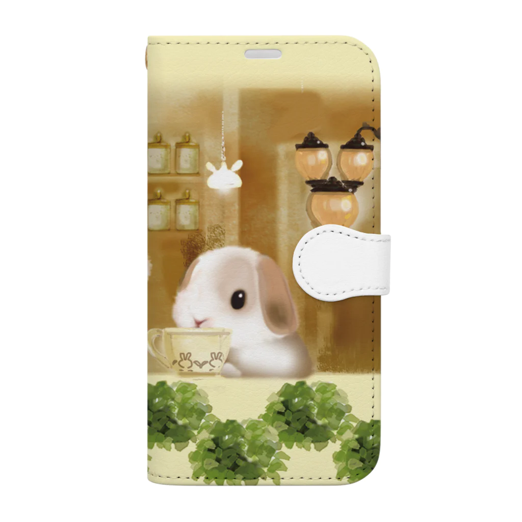 YUMIのうさぎカフェ Book-Style Smartphone Case