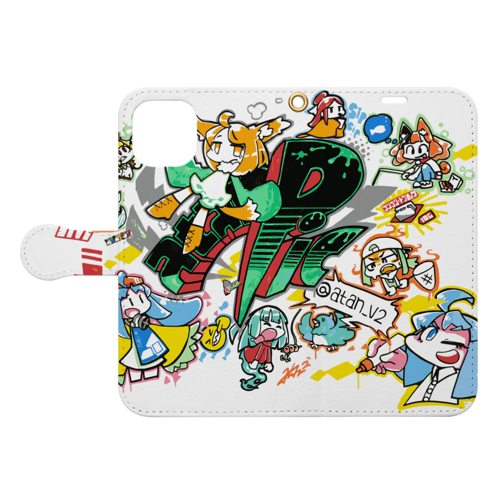 a-tan-picのライブペイント【202111】 Book-Style Smartphone Case:Opened (outside)