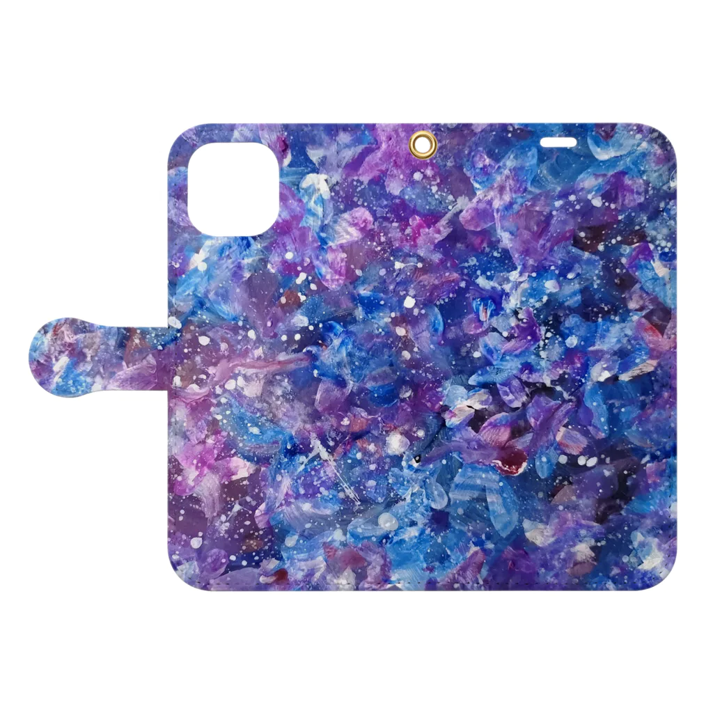 Laugh Rain Laboのmystic bloom. Book-Style Smartphone Case:Opened (outside)