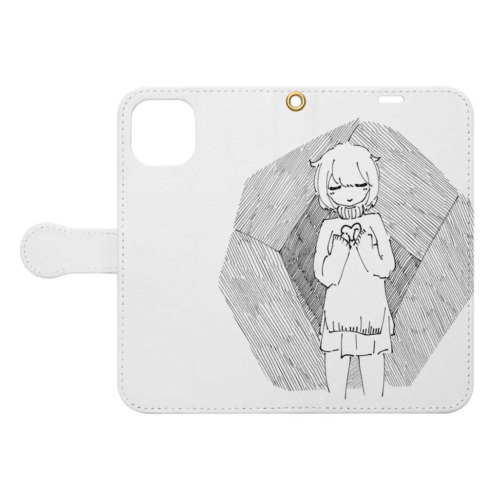 白雪 愛姫のすき Book-Style Smartphone Case:Opened (outside)