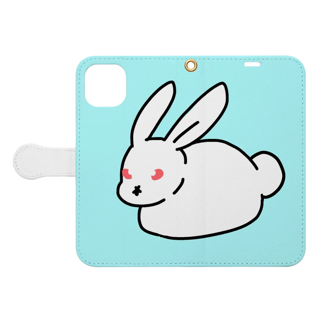 -CHIRU-CHIRU-のうさぎ🐇 Book-Style Smartphone Case:Opened (outside)