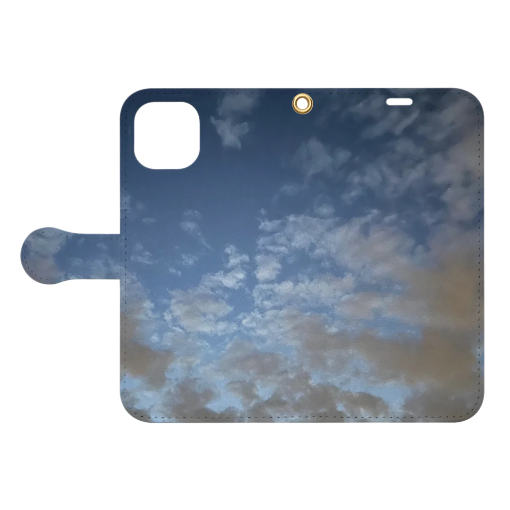 タンポポ団　fluffyのあり　夕雲 Book-Style Smartphone Case:Opened (outside)