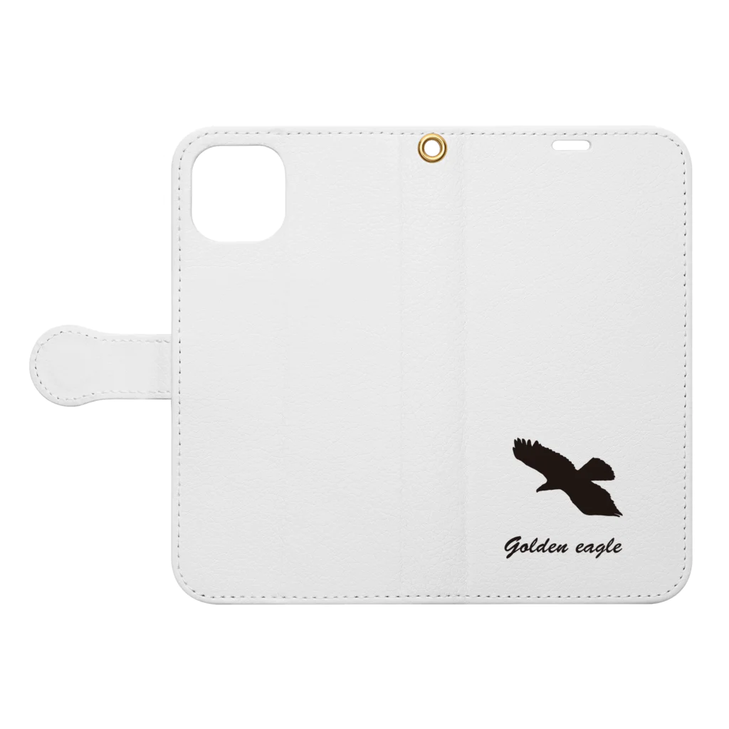 Atelier Penのイヌワシくん２ Book-Style Smartphone Case:Opened (outside)