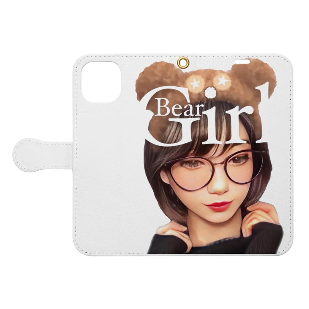 Re:Re:SmileyのBear Girl ☆◡̈⋆ Book-Style Smartphone Case:Opened (outside)