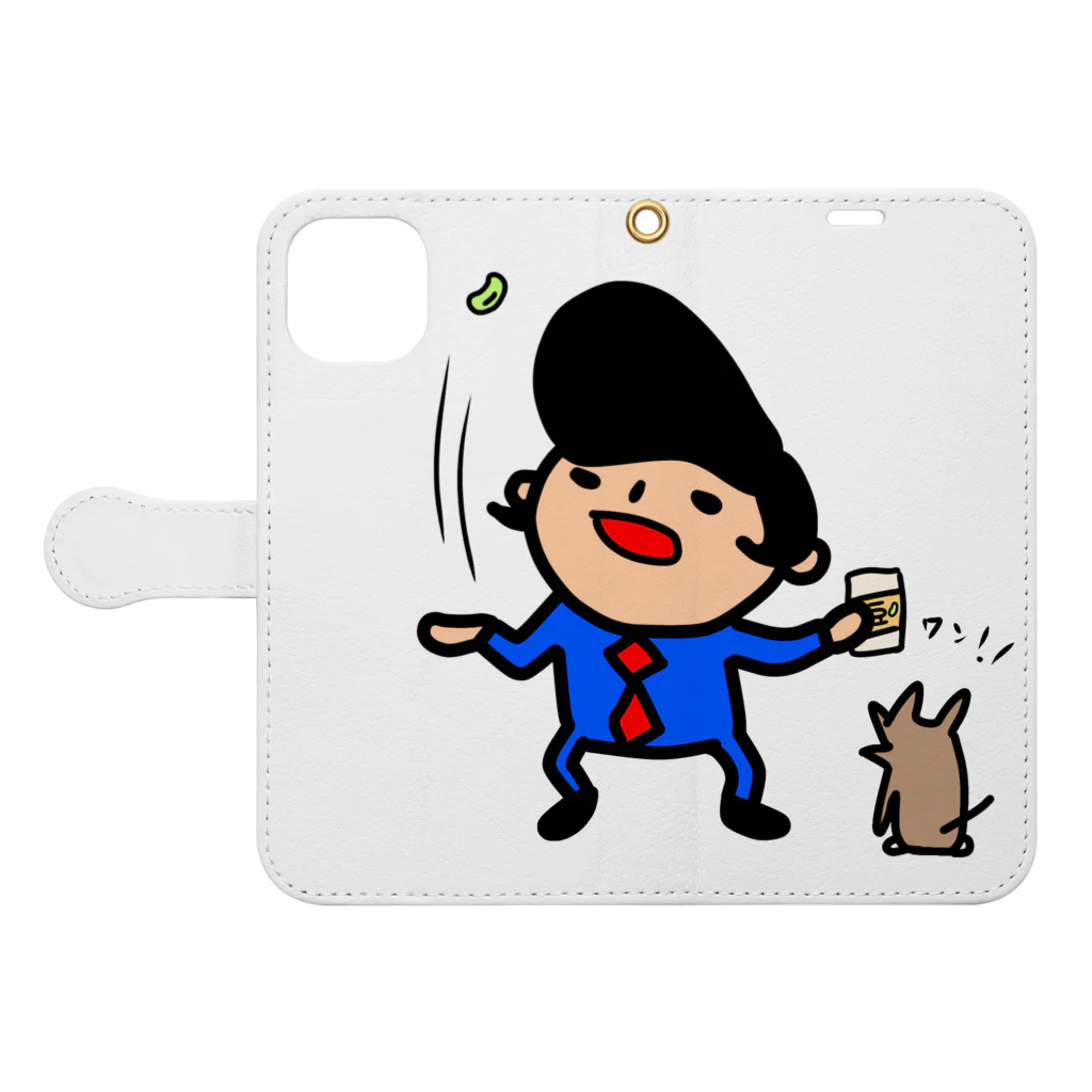 momino studio SHOPの曲食べ Book-Style Smartphone Case:Opened (outside)