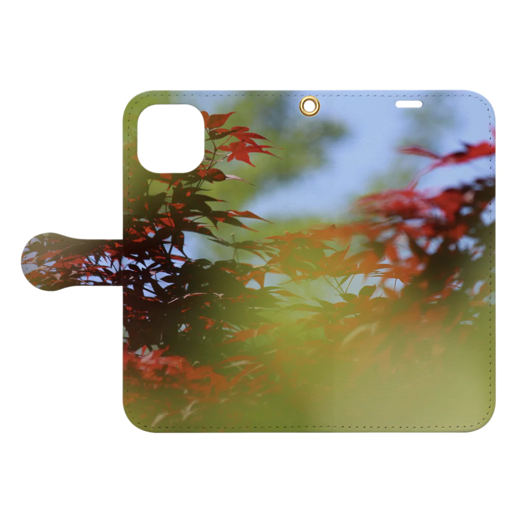 sankanshionの夏の紅葉 Book-Style Smartphone Case:Opened (outside)