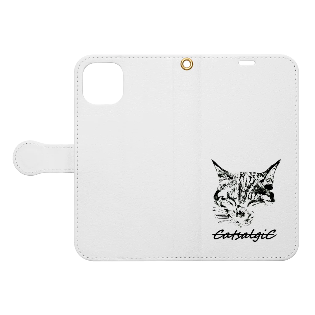 CatsalgiCのCatsalgiC《オリジナルロゴ》 手帳型スマホケースを開いた場合(外側)