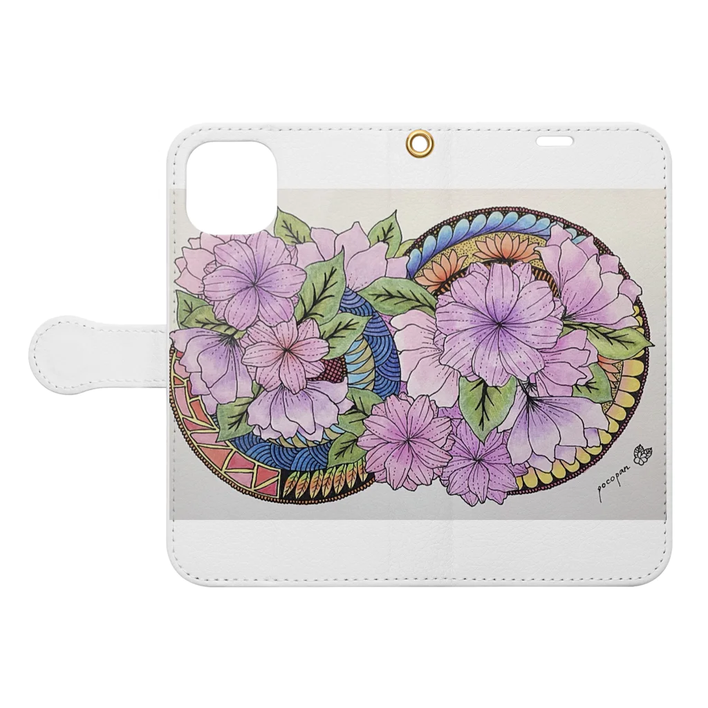 pocopan shopのspiritual flower  Book-Style Smartphone Case:Opened (outside)