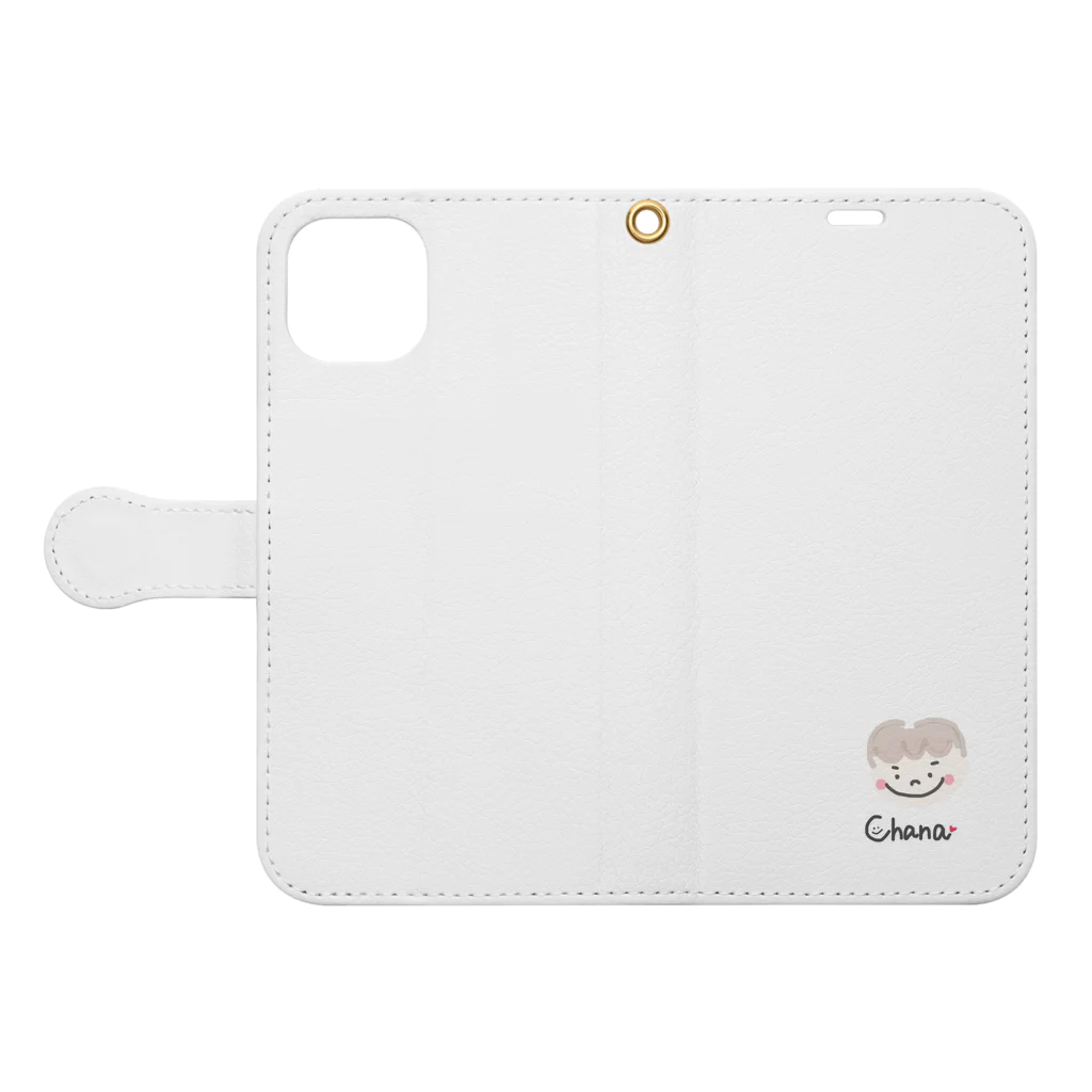 chanachanaのちゃなタロー Book-Style Smartphone Case:Opened (outside)