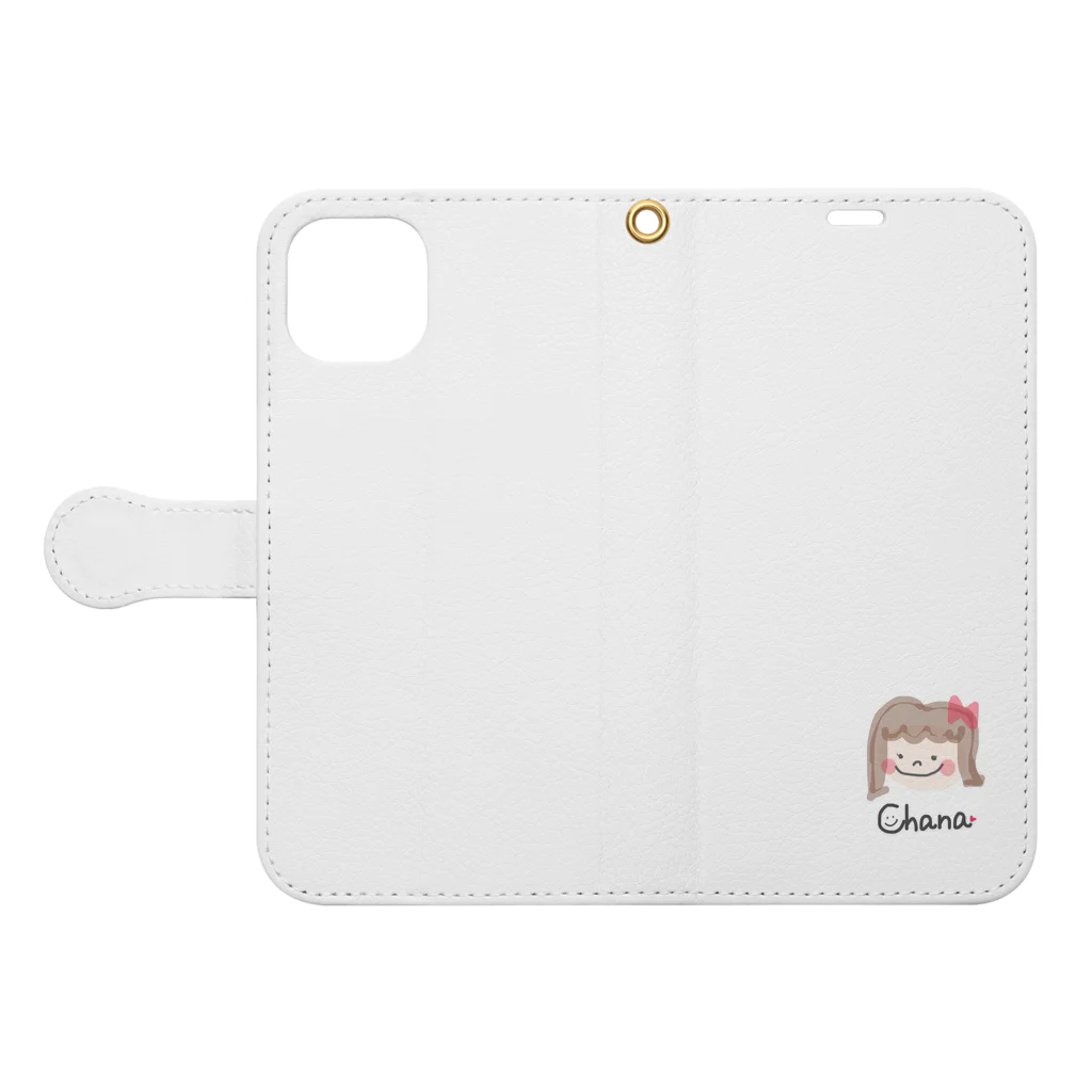 chanachanaのちゃなちゃん Book-Style Smartphone Case:Opened (outside)