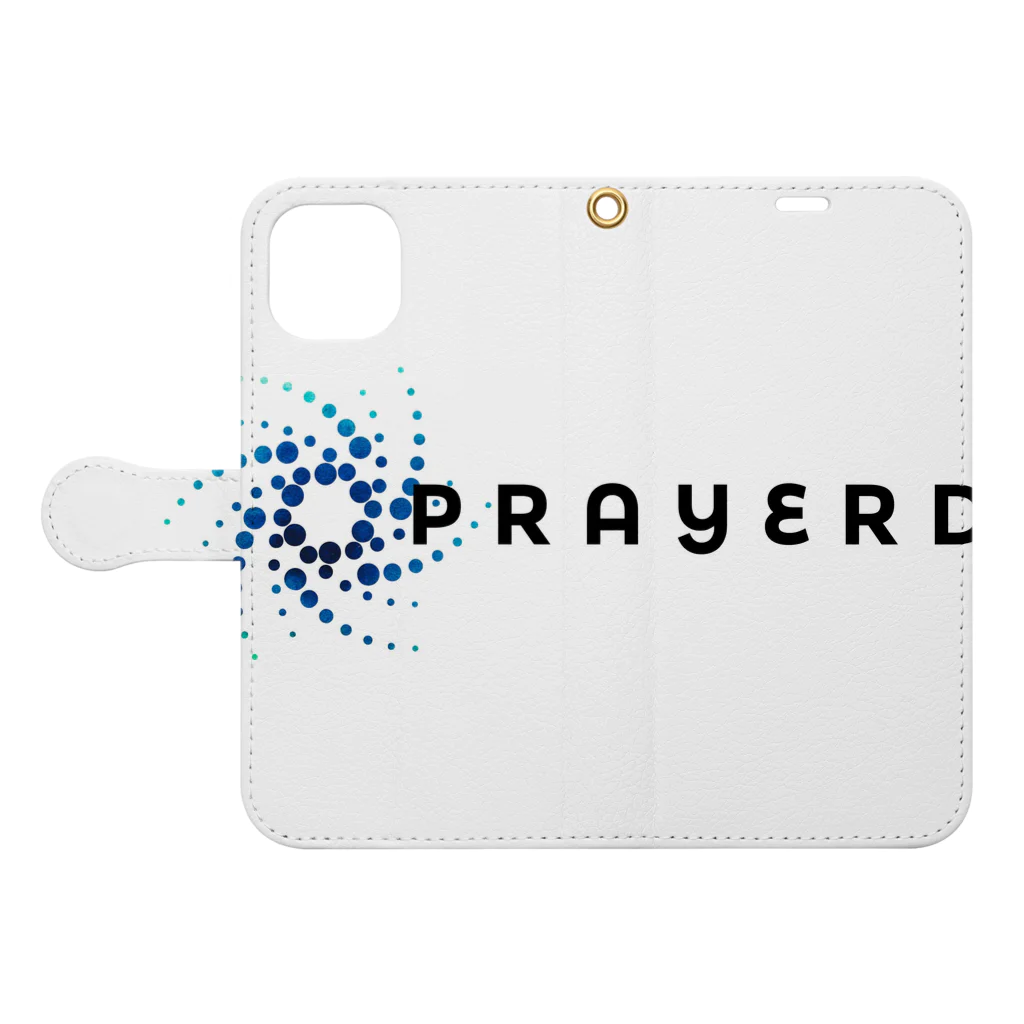 PrayerdのPRAYERDオリジナル 手帳型スマホケースを開いた場合(外側)