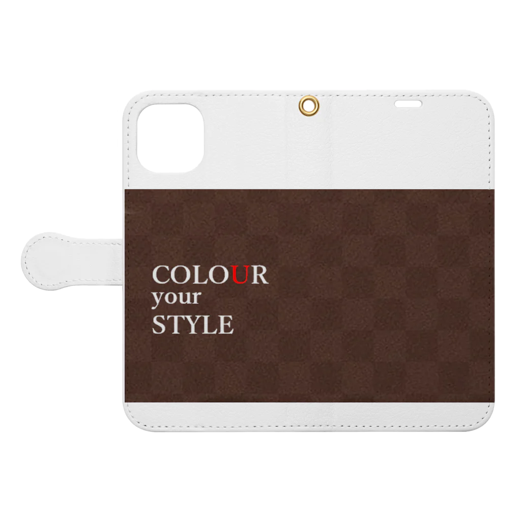 COLOUR_your_STYLEのCOLOUR your STYLE 手帳型スマホケースを開いた場合(外側)