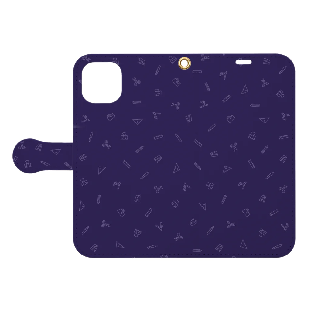 ICOMPO SHOPのステーショナリーズ Violet Book-Style Smartphone Case:Opened (outside)