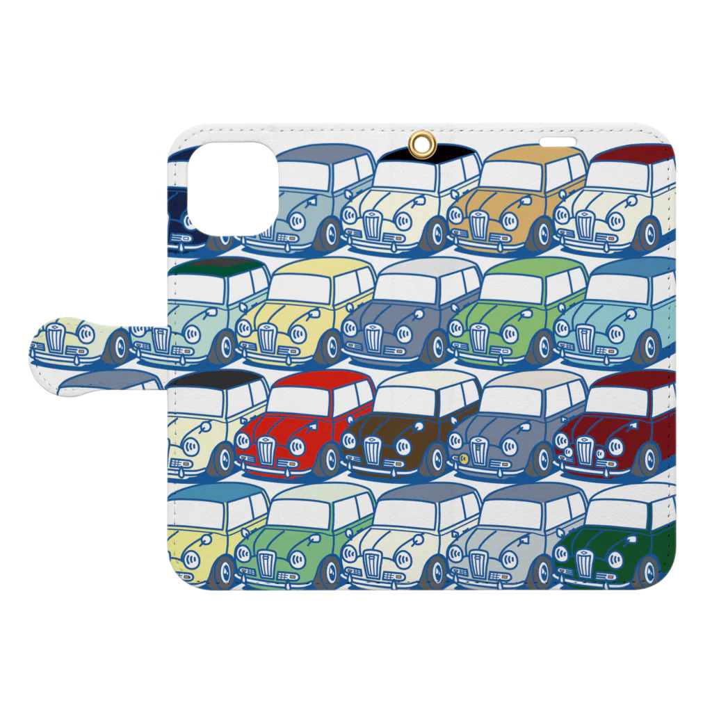 DwanG・・ dog & garden +🇬🇧cars items のエルホークラブ Book-Style Smartphone Case:Opened (outside)