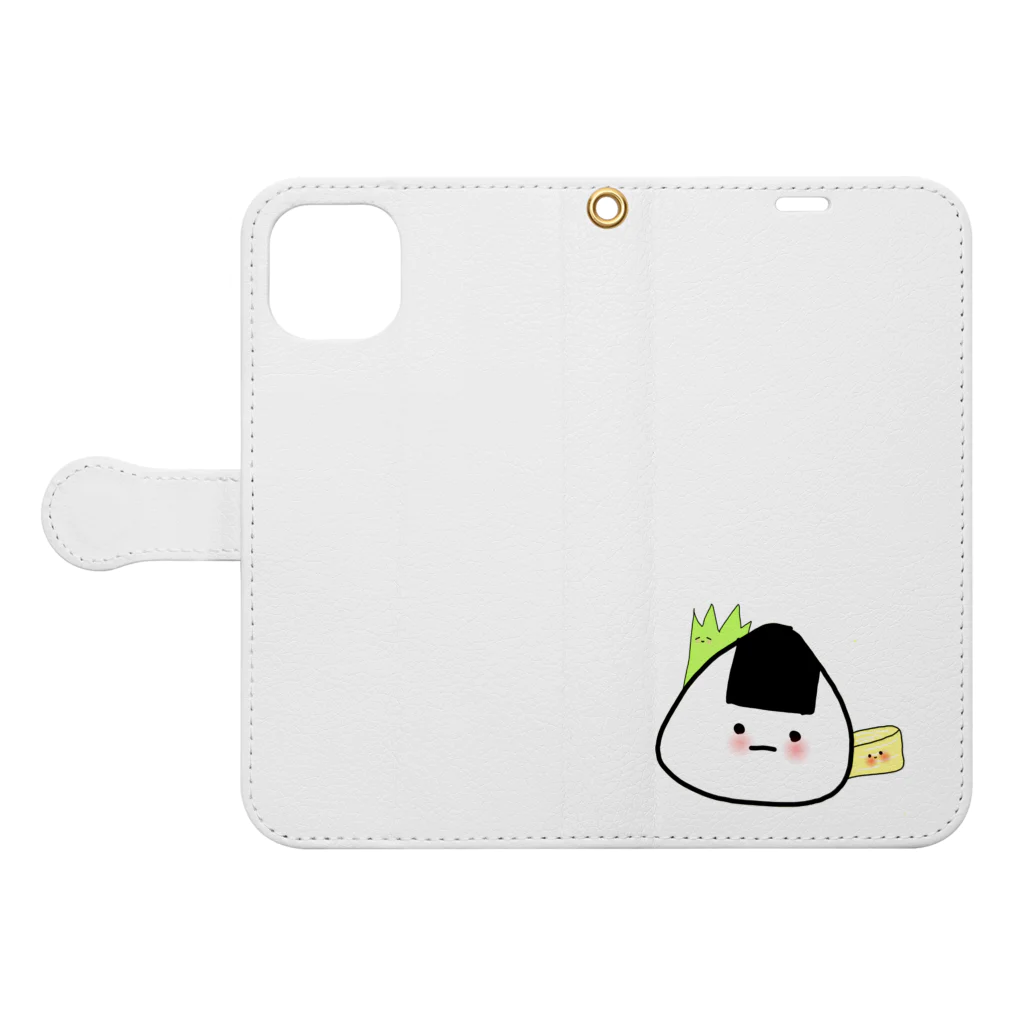 ♡yuki♡のおにぎりちゃん Book-Style Smartphone Case:Opened (outside)