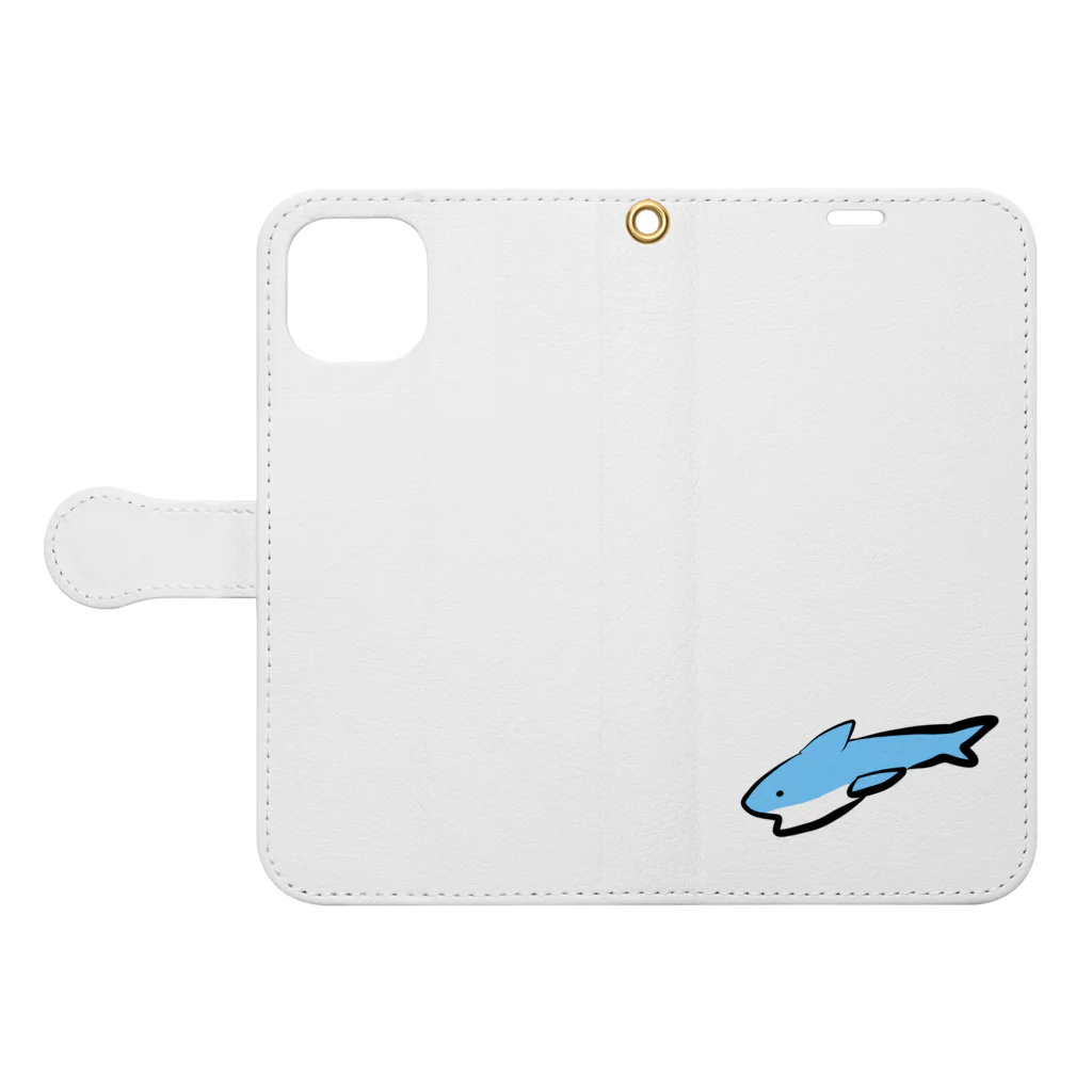 imuyのサメのイラスト Book-Style Smartphone Case:Opened (outside)