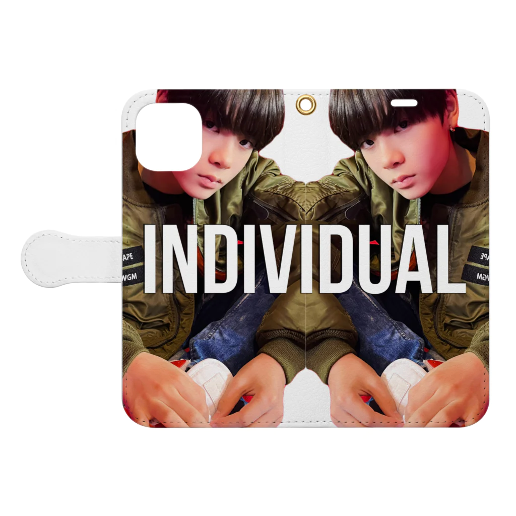 INDIVIDUALのINDIVIDUAL / IORI iPhone ケース 手帳型スマホケースを開いた場合(外側)