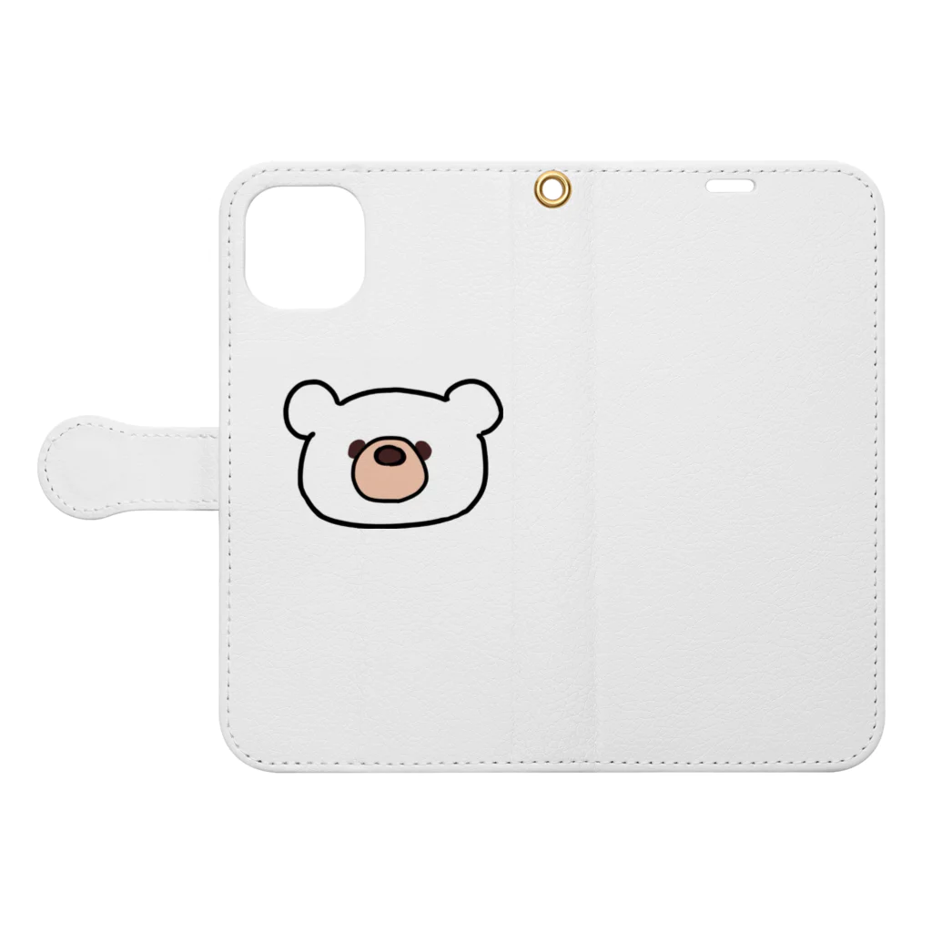 クマのブルくんのクマのブルくん Book-Style Smartphone Case:Opened (outside)