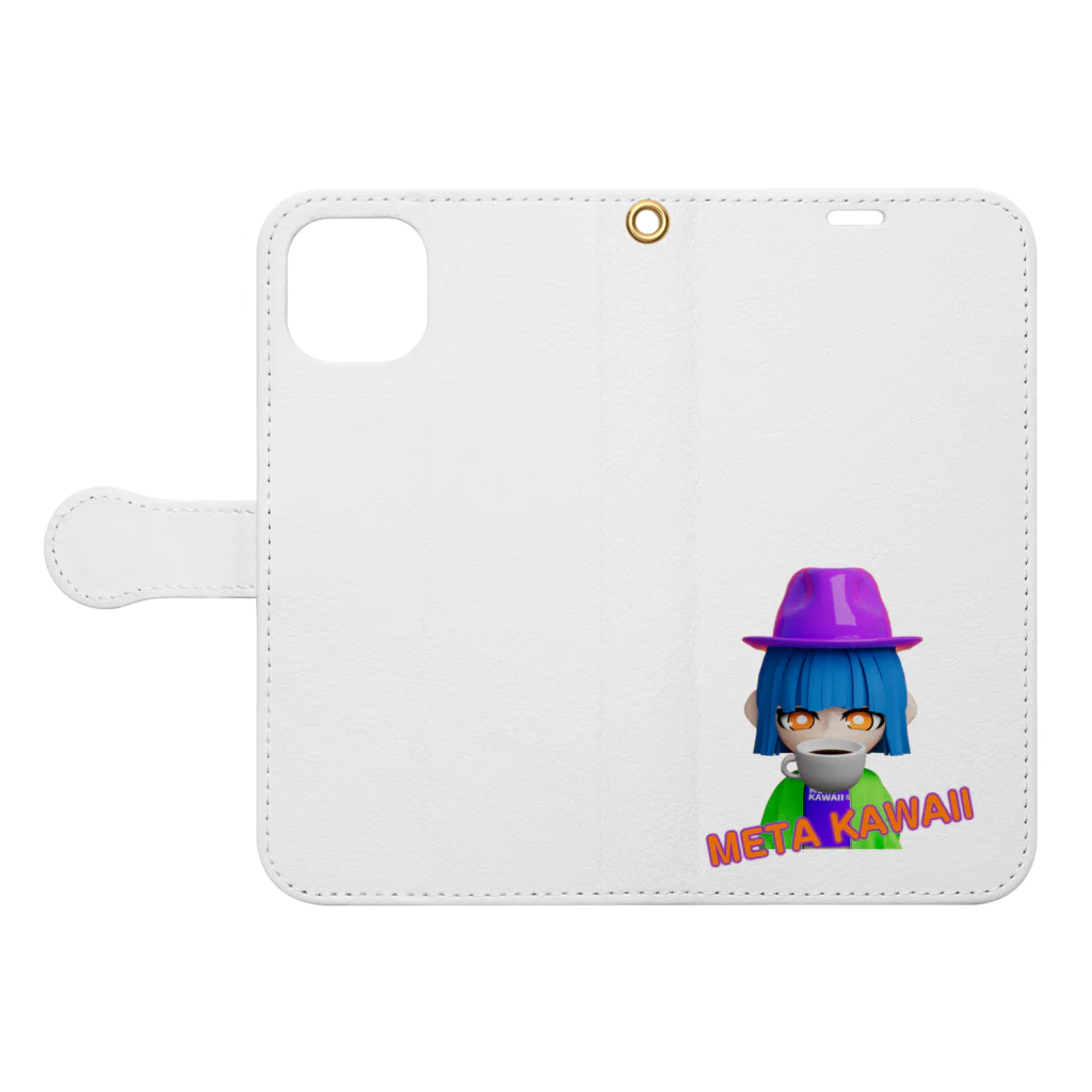 ksi's NFT collectionのDROP'S - META KAWAII #644 Book-Style Smartphone Case:Opened (outside)