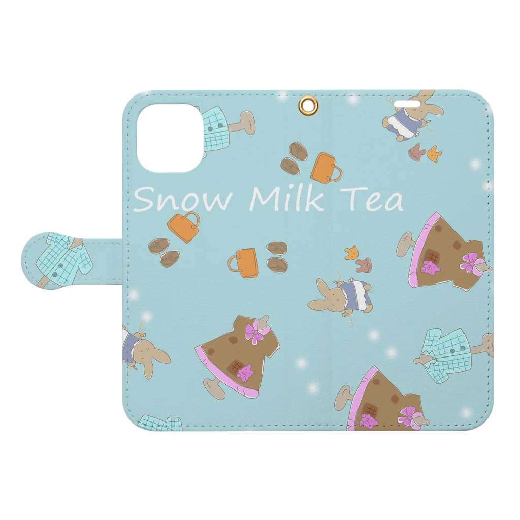 Snow Milk Tea☃️のMilkの針子さん Book-Style Smartphone Case:Opened (outside)