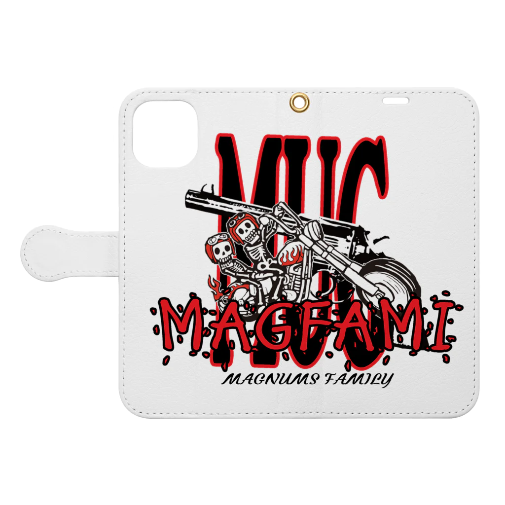 L.H.S.H のMAGNUMS　FAMILY Book-Style Smartphone Case:Opened (outside)
