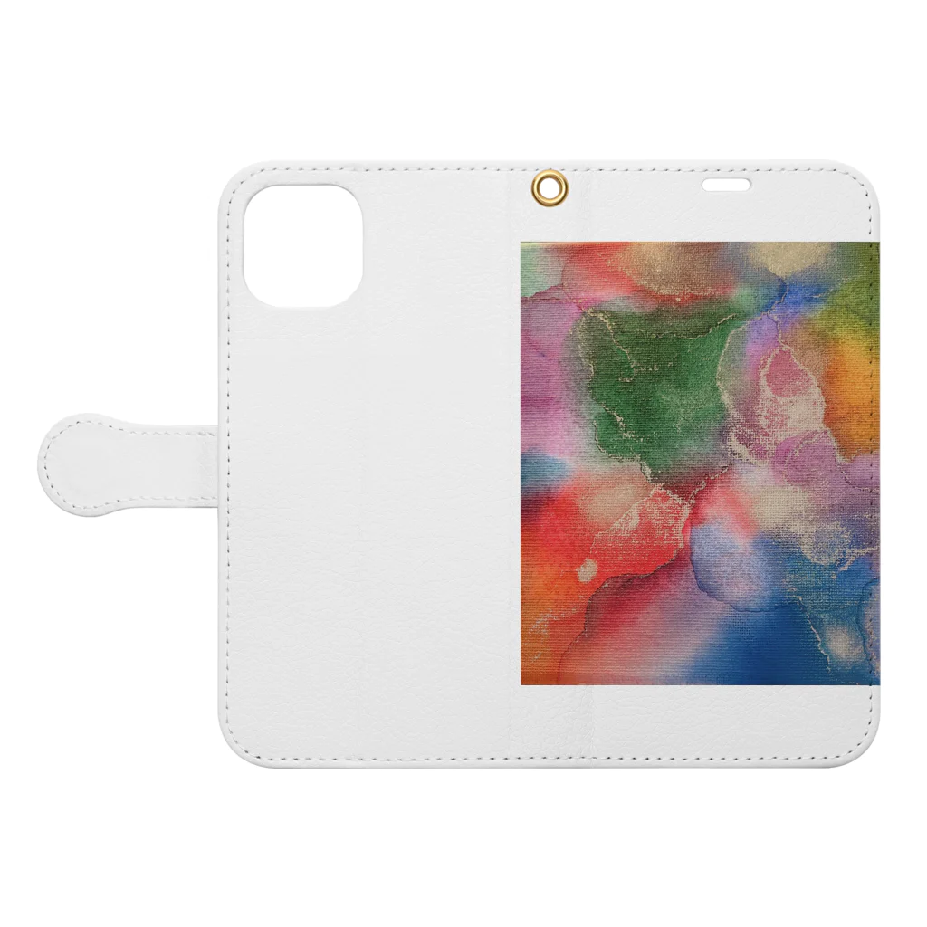 サヤカ | syk artのcolorful Book-Style Smartphone Case:Opened (outside)