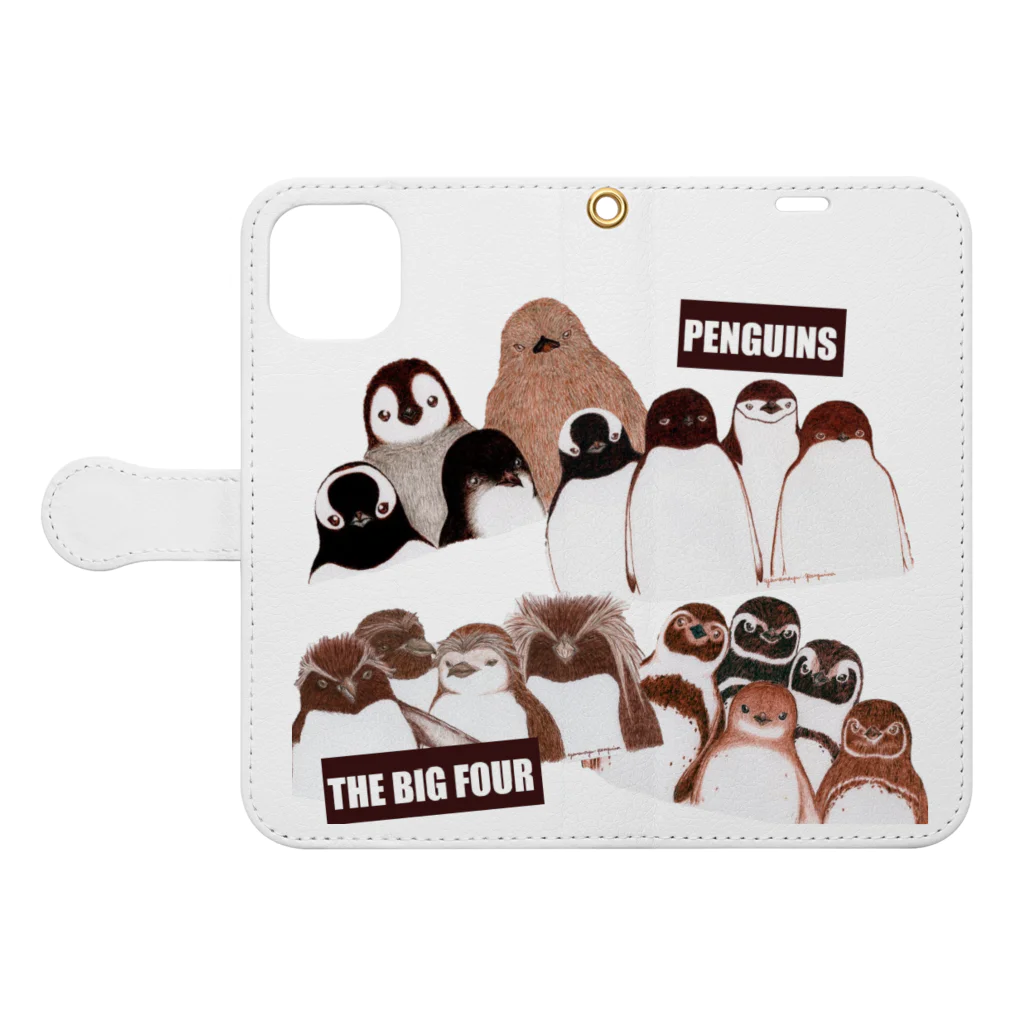 ヤママユ(ヤママユ・ペンギイナ)のPENGUINS THE BIG FOUR LIVE! Book-Style Smartphone Case:Opened (outside)