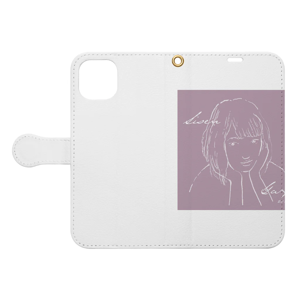 _F_U_T_A_N_J_I_の視線Tシャツ Book-Style Smartphone Case:Opened (outside)