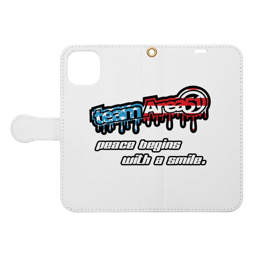 AREA51MIYAKOのTEAM　AREA51USA[2020］ Book-Style Smartphone Case:Opened (outside)