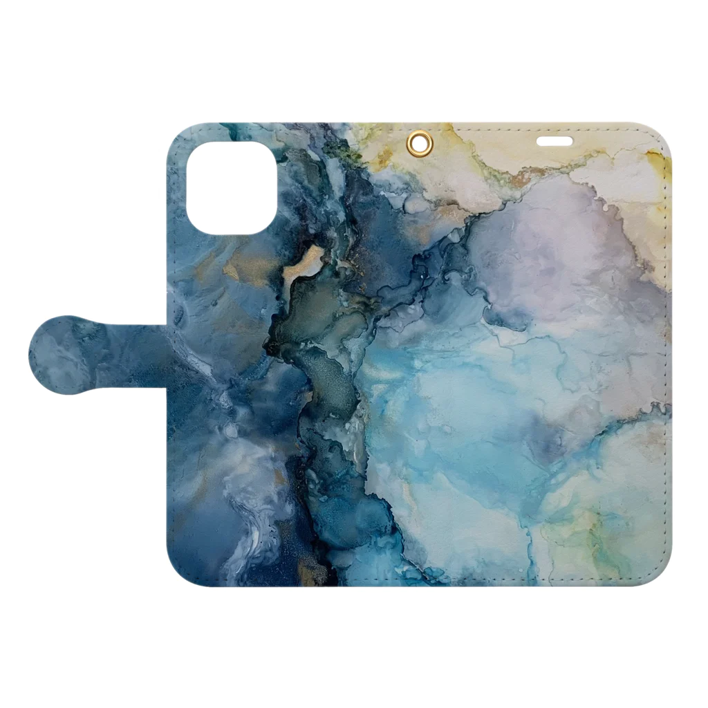 Mixia_doodleの🌊 🌅  Book-Style Smartphone Case:Opened (outside)